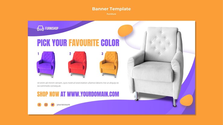 Free PSD furniture sale banner template