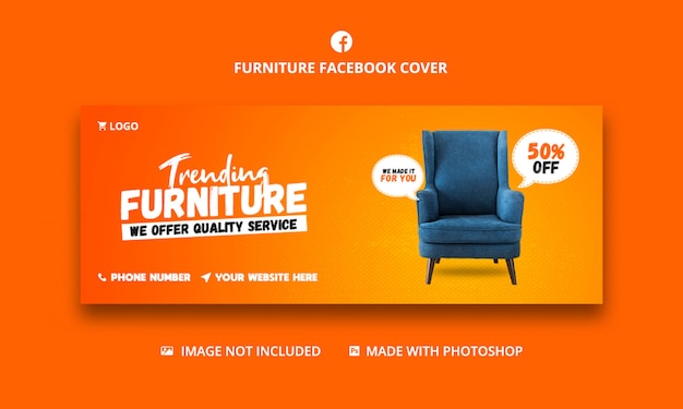 Furniture sale facebook cover,banner template