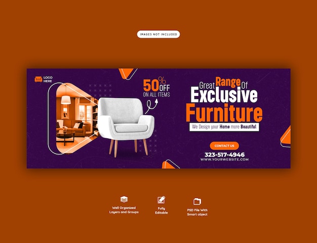 Free PSD furniture sale facebook cover template