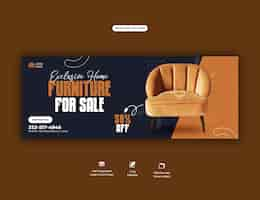 Free PSD furniture sale facebook cover template