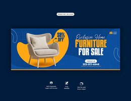 Free PSD furniture sale facebook cover template