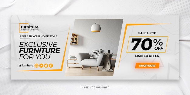 Furniture sale facebook timeline cover banner