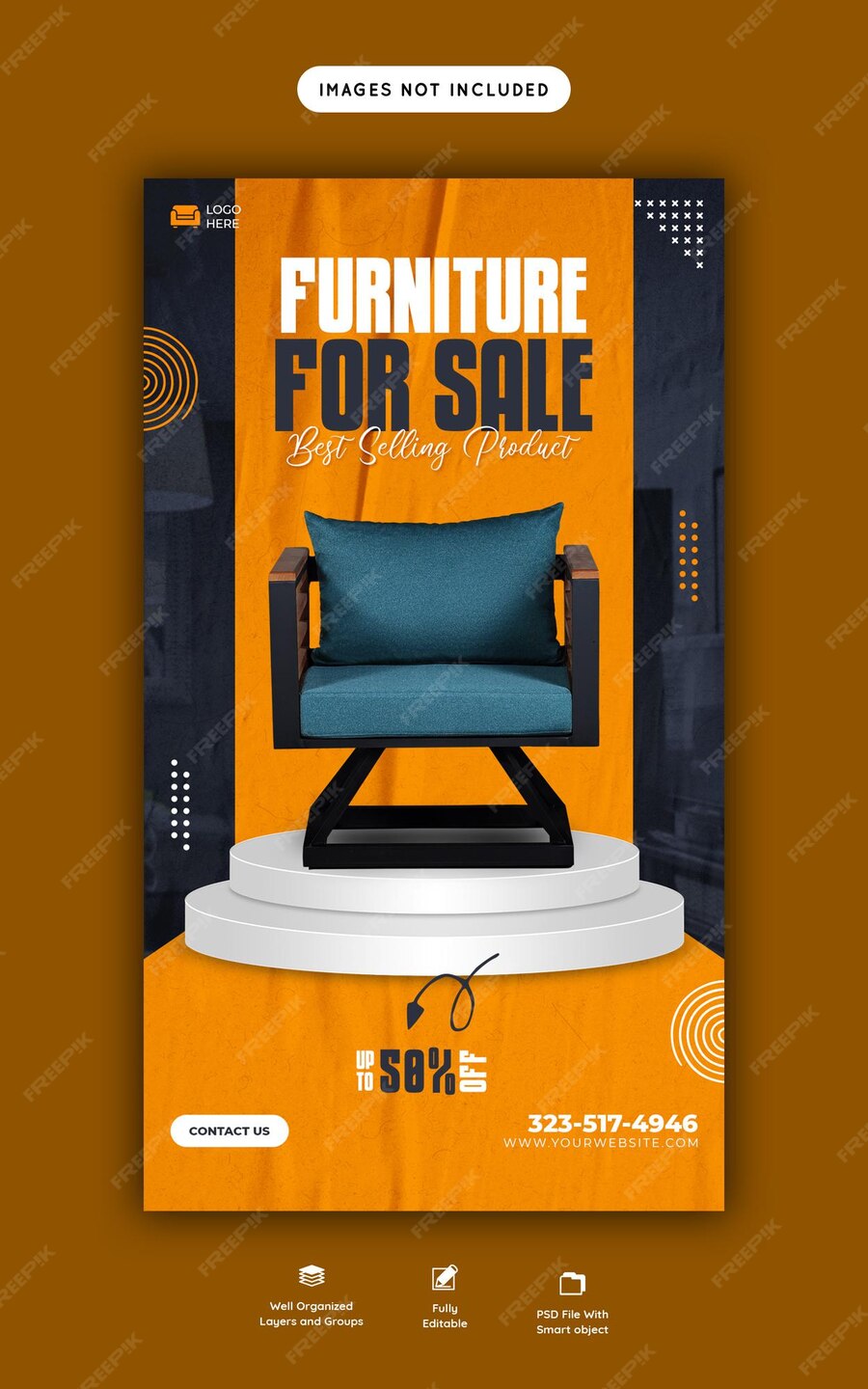 Free PSD Furniture sale instagram and facebook story template