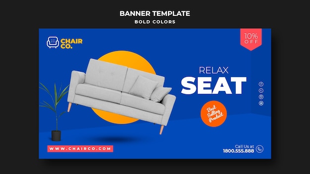 Free PSD furniture store ad banner template