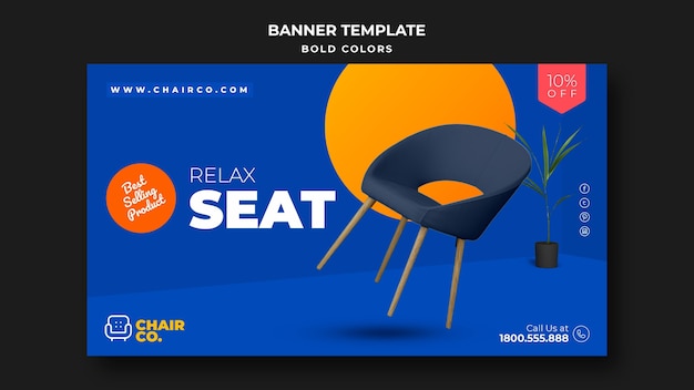 Furniture store ad template banner