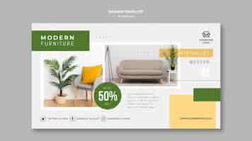 Free PSD furniture store banner template