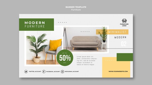 Furniture store banner template