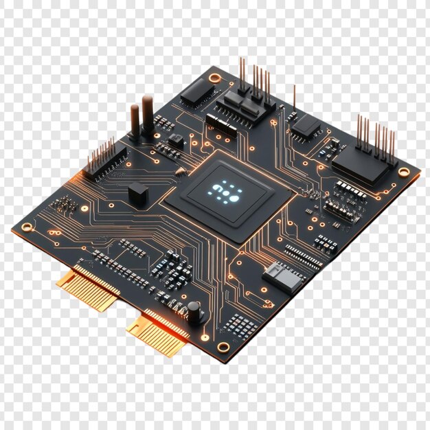 futuristic circuit board glowing technology innovation modern design