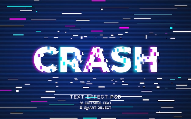 Futuristic glitch text effect