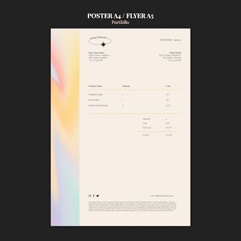 Futuristic personal portfolio flyer template