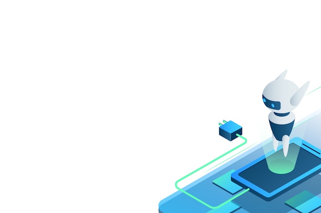 Футуристическая иллюстрация робота