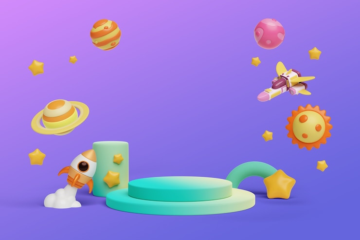 Бесплатный PSD фон подиума продаж galaxy