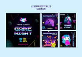Free PSD game night entertainment  instagram posts