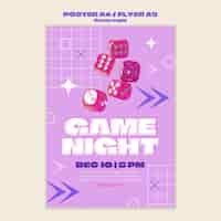 Free PSD game night entertainment  poster template