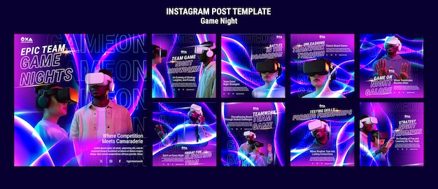 Game night template design