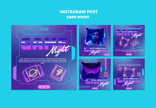 Game night template design