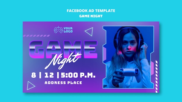 Game night template design – Free PSD download