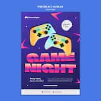 Бесплатный PSD Дизайн шаблона игровой ночи