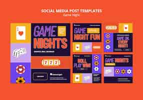 Free PSD game night template design