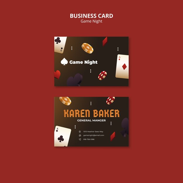 Game night template design
