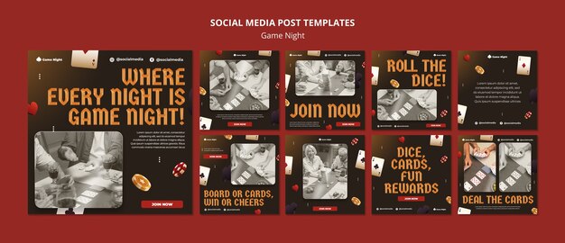 Game night template design