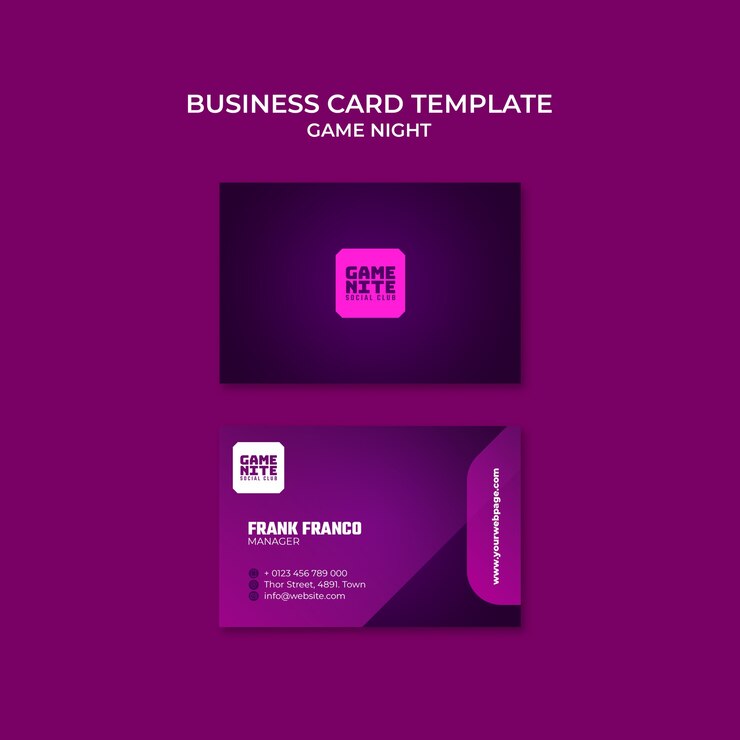 Free PSD game night template design