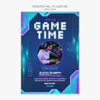 Free PSD game night template design