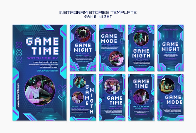 Free PSD game night template design