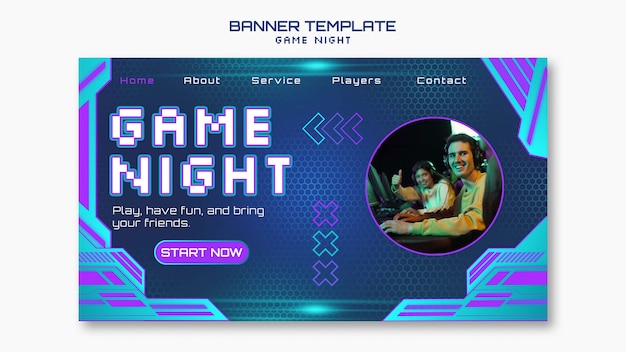 Game night template design