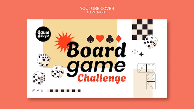 Free PSD game night youtube cover template