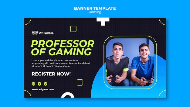 PSD gratuito design del banner concetto di gioco