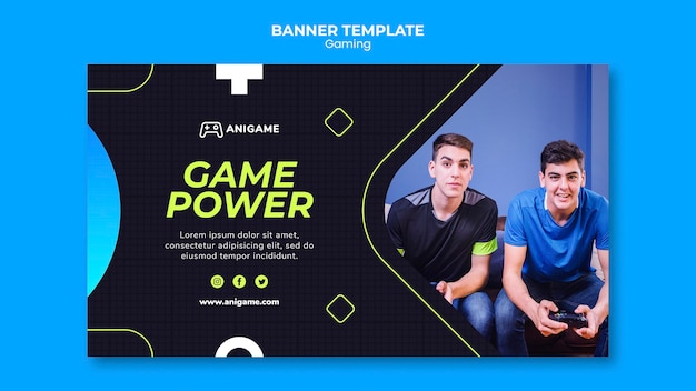 Free PSD gaming concept banner style