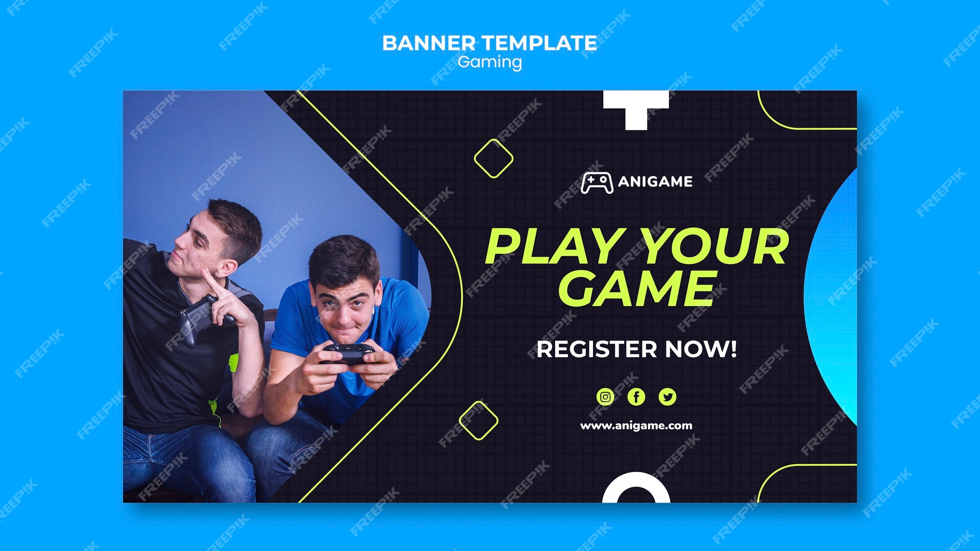 Premium Vector  Banner design of instant gaming play smart play