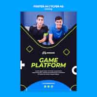 Free PSD gaming concept poster style