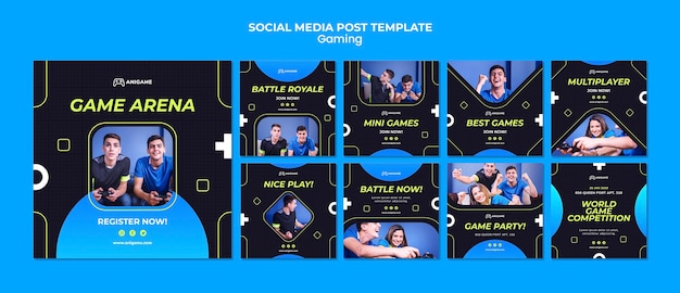 Gaming concept social media post