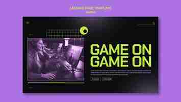 Free PSD gaming event landing page template