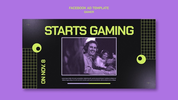 Free PSD gaming event social media promo template