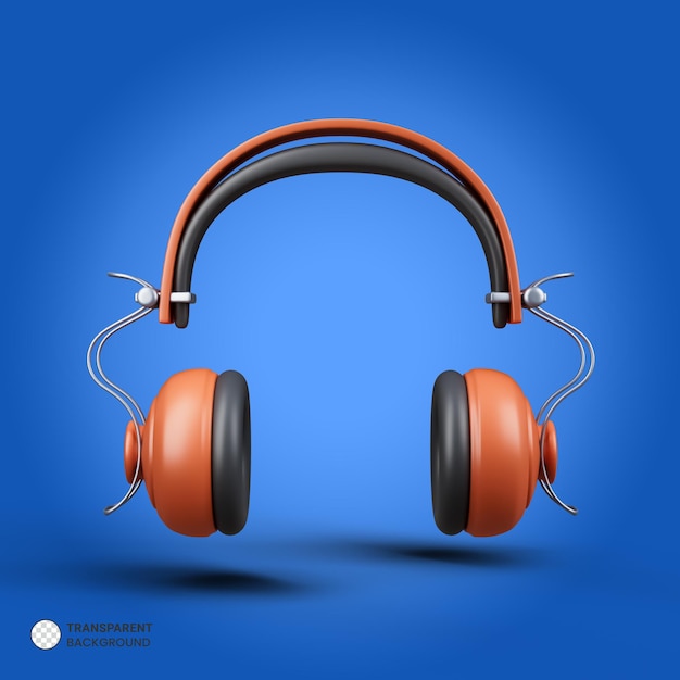 Free PSD gaming headphone icon isolated 3d render illustration