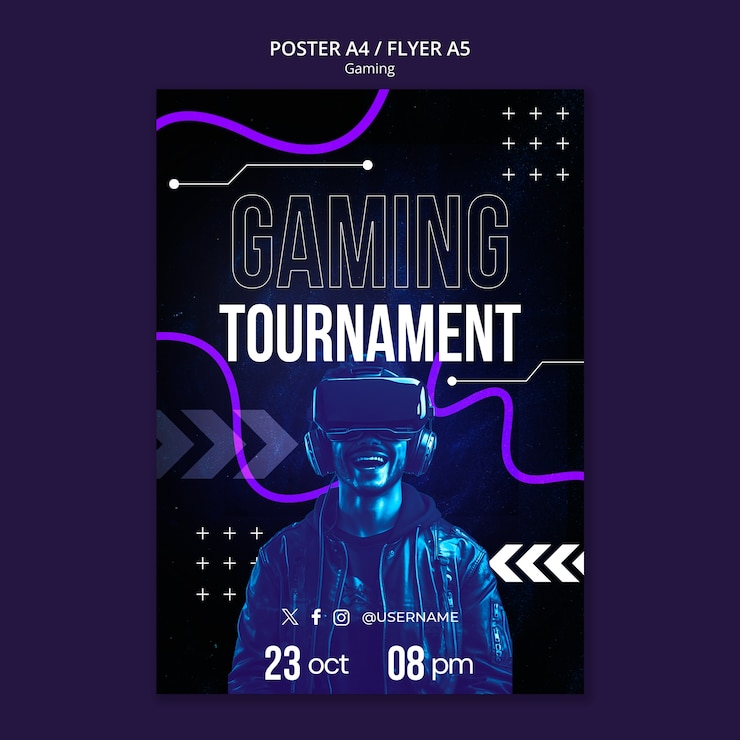 Free PSD gaming template design