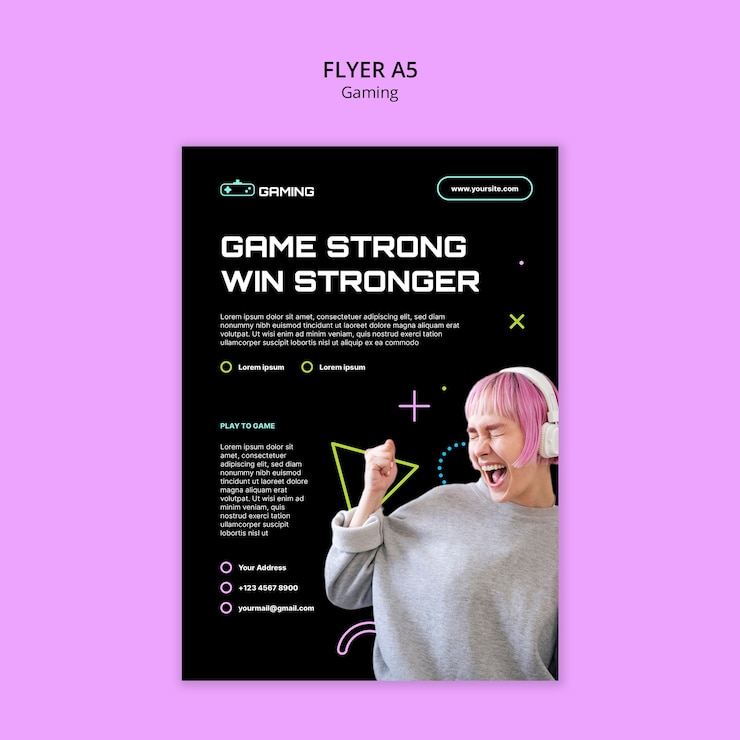 Free PSD gaming template design