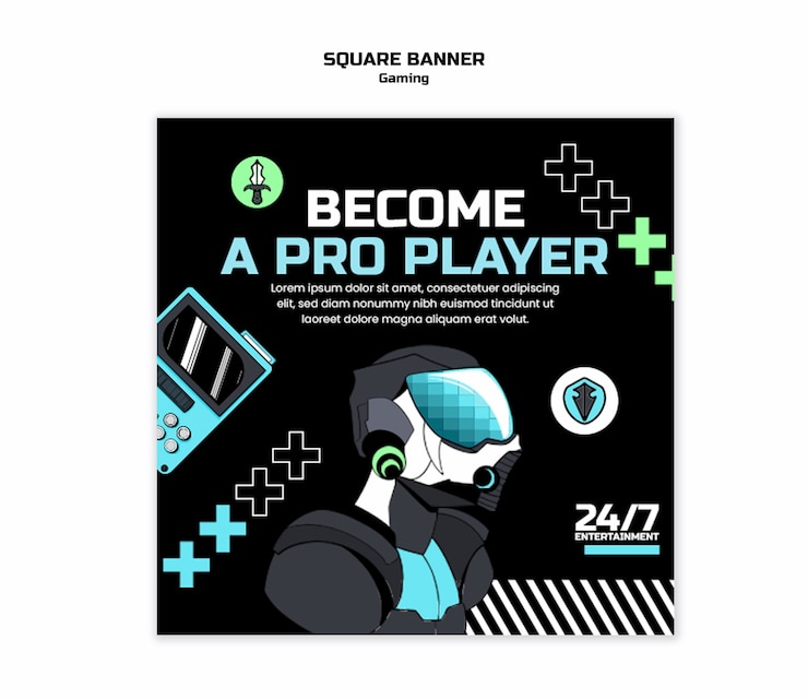 Free PSD gaming template design