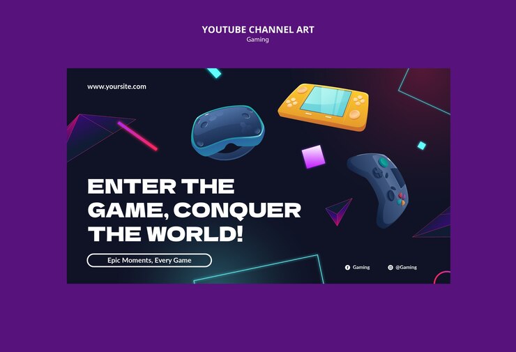 मुफ़्त PSD gaming template design