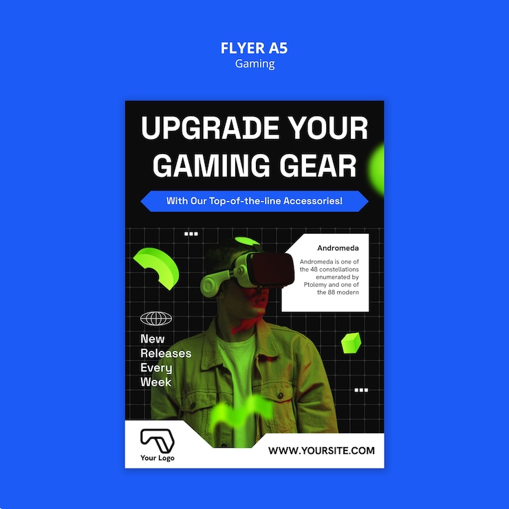 Free PSD gaming template design