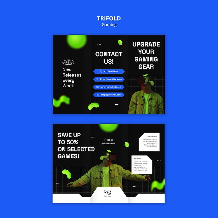 Free PSD gaming template design