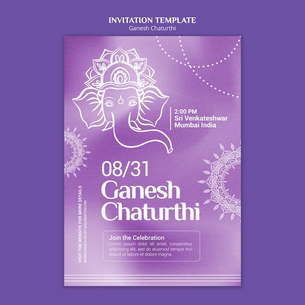 Ganesh chaturthi invitation template