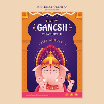 Free PSD | Ganesh chaturthi youtube channel art design template