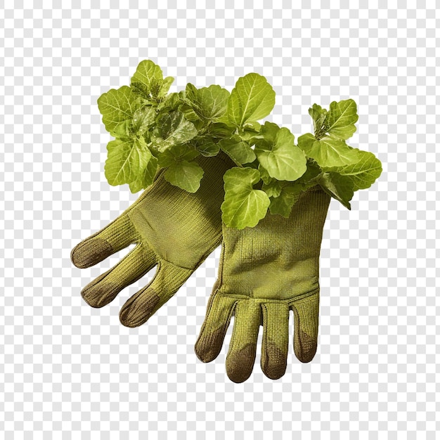 Free PSD gardening gloves isolated on transparent background