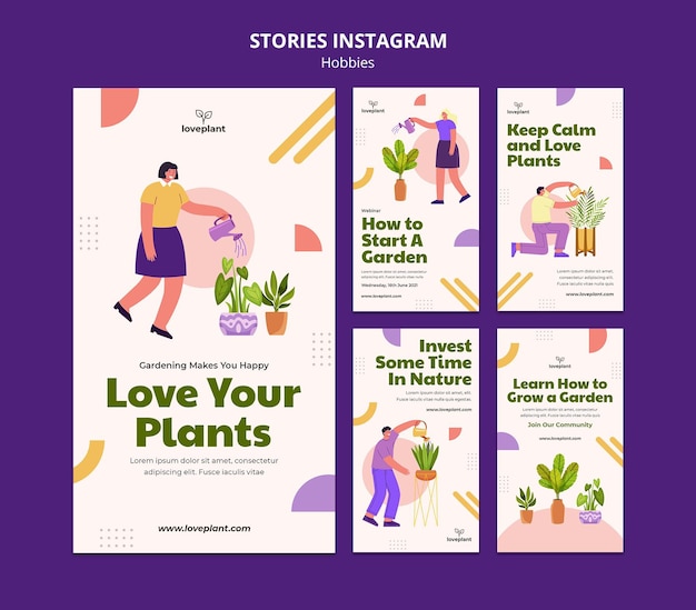 Gardening hobby instagram stories