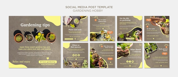 Gardening hobby social media post