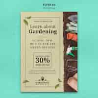 Free PSD gardening poster template design